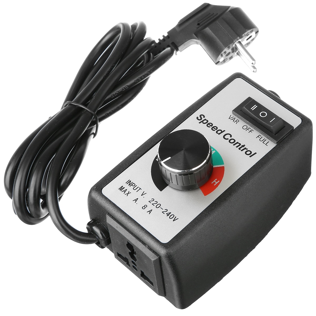 220V-240V 8A Router Speed Control Electric Motor Rheostat Variable Speed Moto Controller EU Plug For Lighting Fans Power Tools