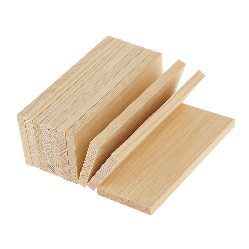 10 stk. naturlige træformede fyrretræsplader til modellering af håndværk, der fremstiller forsyninger