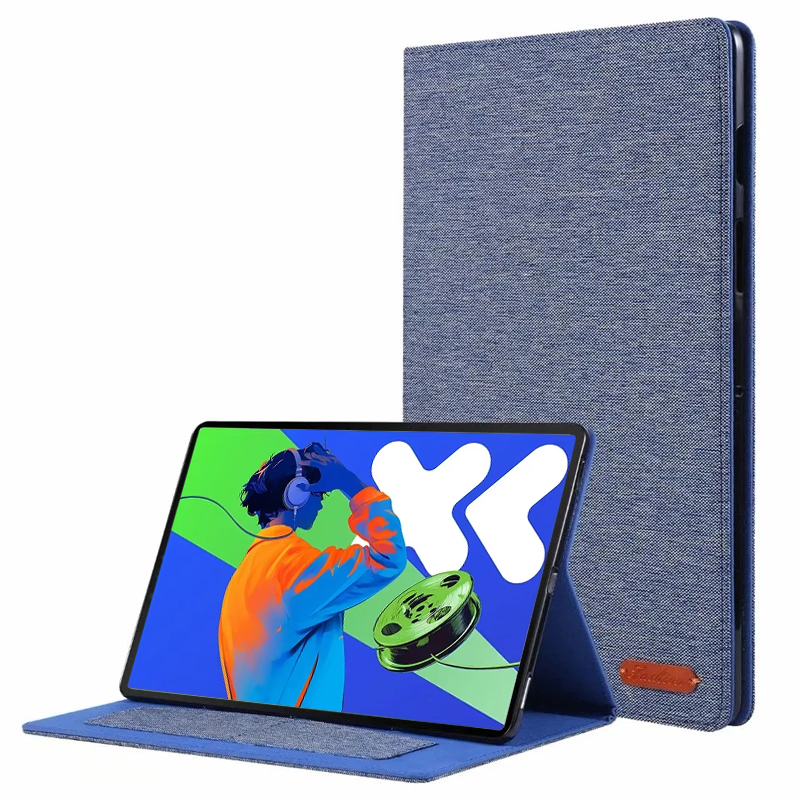 Etui til lenovo idea tab pro, blødt cowboy-stativ, flip-cover til xiaomi pad pro 12.7 /  , idea tab 12.7  tb373fu tb375fc: Elleve / Hvid