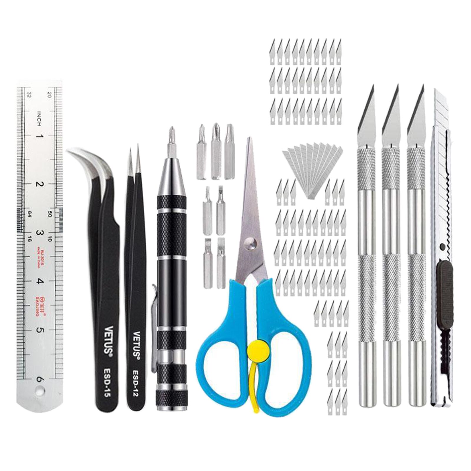 105pcs Precision Carving Craft Hobby 86pcs Blade for Arts, Scrap Booking, Stencil, Paper, Leather Crafts, Diy