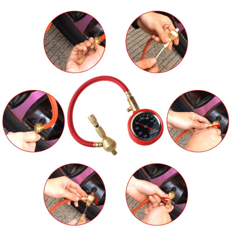 Tyre Tire Air Pressure Gauge Meter Tester for Motor Vehicle Car Truck Bike Van #0616