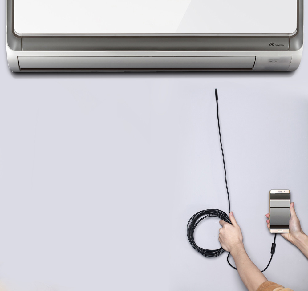 Cámara web de 7M USB/TYPE-C inspección endoscópica cámara de 5,5mm 8 LED IP67 impermeable para Android/Windows 2000/xp/Vista/7/8/10 **