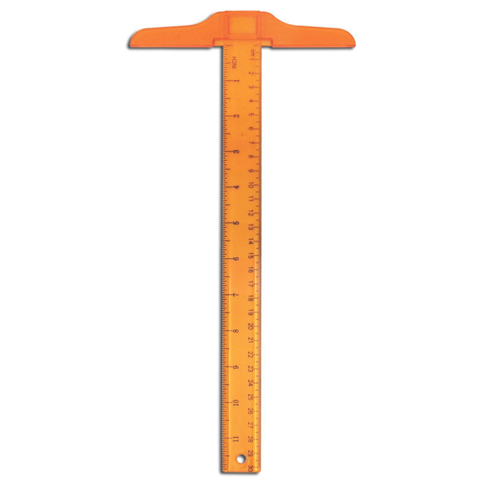 30cm/12" Plastic T-Square Metric Ruler cm/inch Double Side Scale T Shaped Ruler Measuring Tool: Gong Ying B