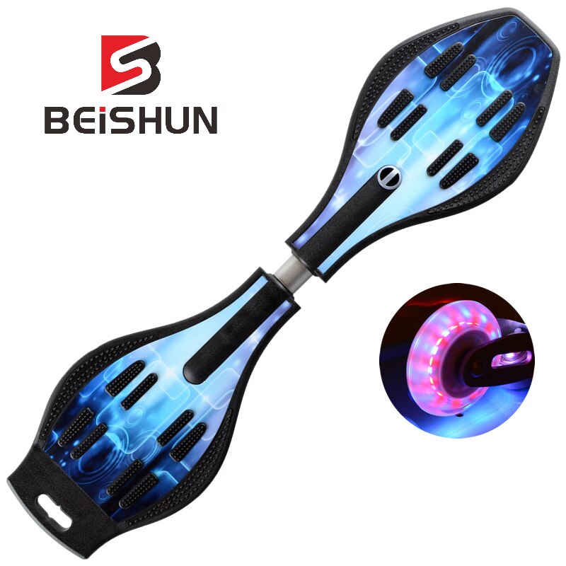 Adult Children's Two-wheeled Skateboard Beginners Flashing Vitality Board Two-wheeled Scooter: Dragon board-5