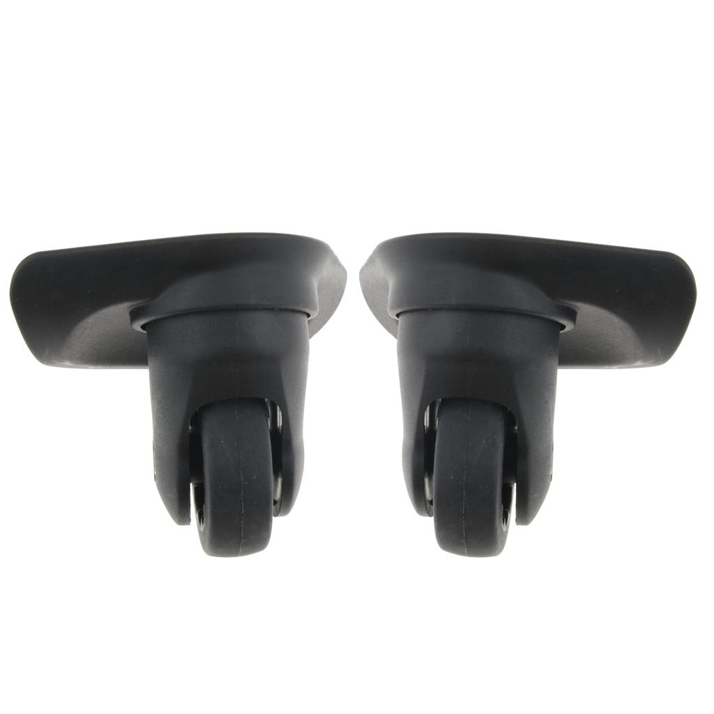 2pcs Luggage Mute Wheel Universal 360 Degree Swivel Casters Black A52-Size L
