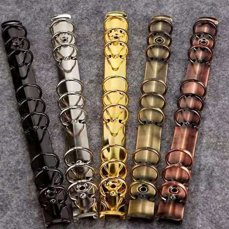High A4B5A5A6A7 File Colorful Metal Stainless Steel Binder Loose-Leaf Notebook Spiral Binding Clip Folder School Office