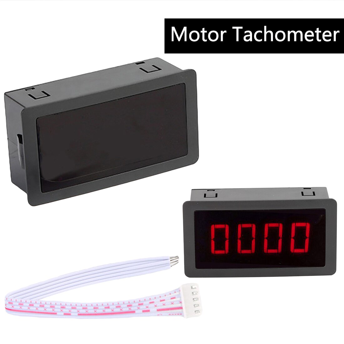 10-9999RPM 4 Digital Tachometer Red LED Tach RPM Speed Meter With Proximity Switch Sensor NPN