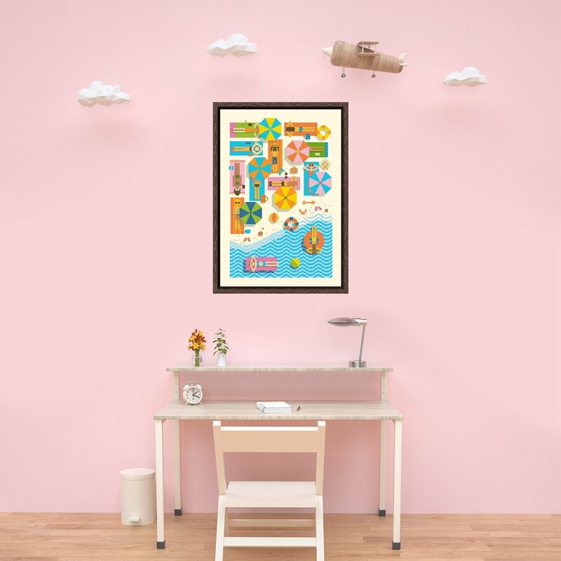 Make a splash cross stitch kit cartton pattern 18ct 14ct 11ct light yellow canvas stitching embroidery DIY wall home decor