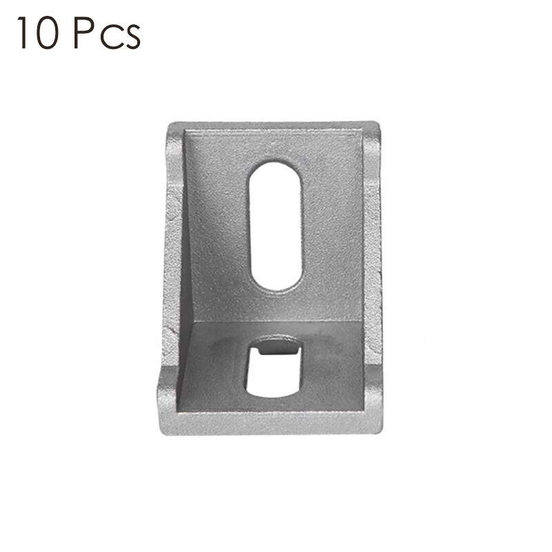 aluminium hjørne brakett beslag 20 x 20 x 17mm hjørne vinkel brakett til kobling aluminium profil cnc freser: Sølv