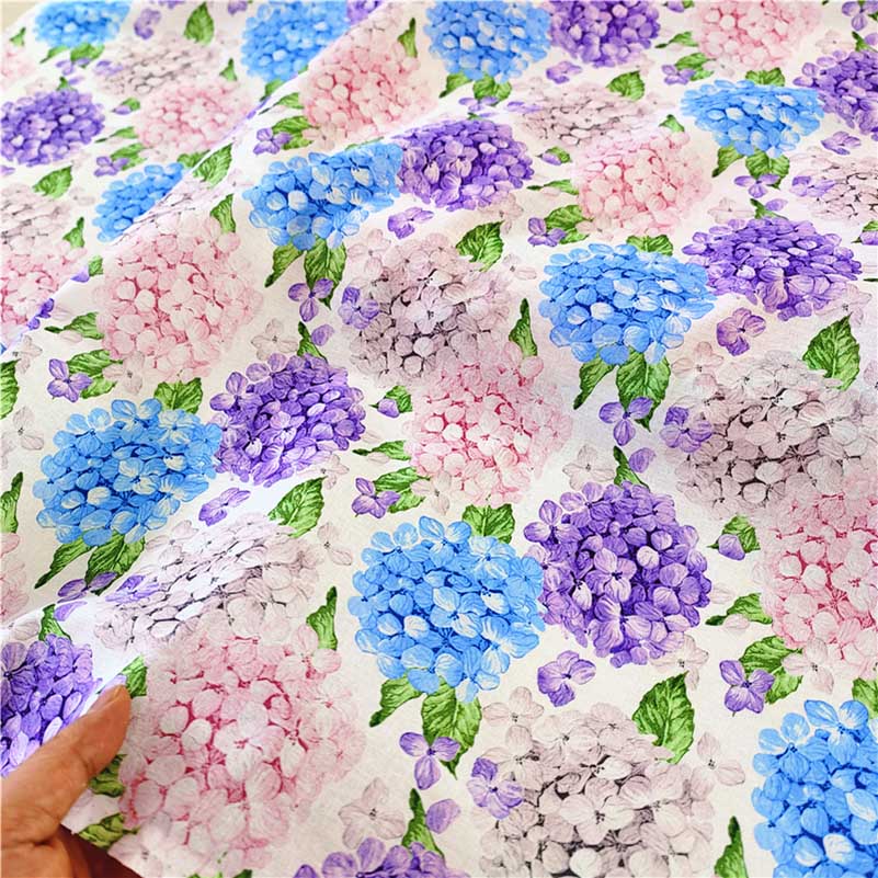 Cotton Fabric European Flower Oil Painting Pastoral for Sewing Clothes Dresses DIY Handmade by half Meter: Yellow