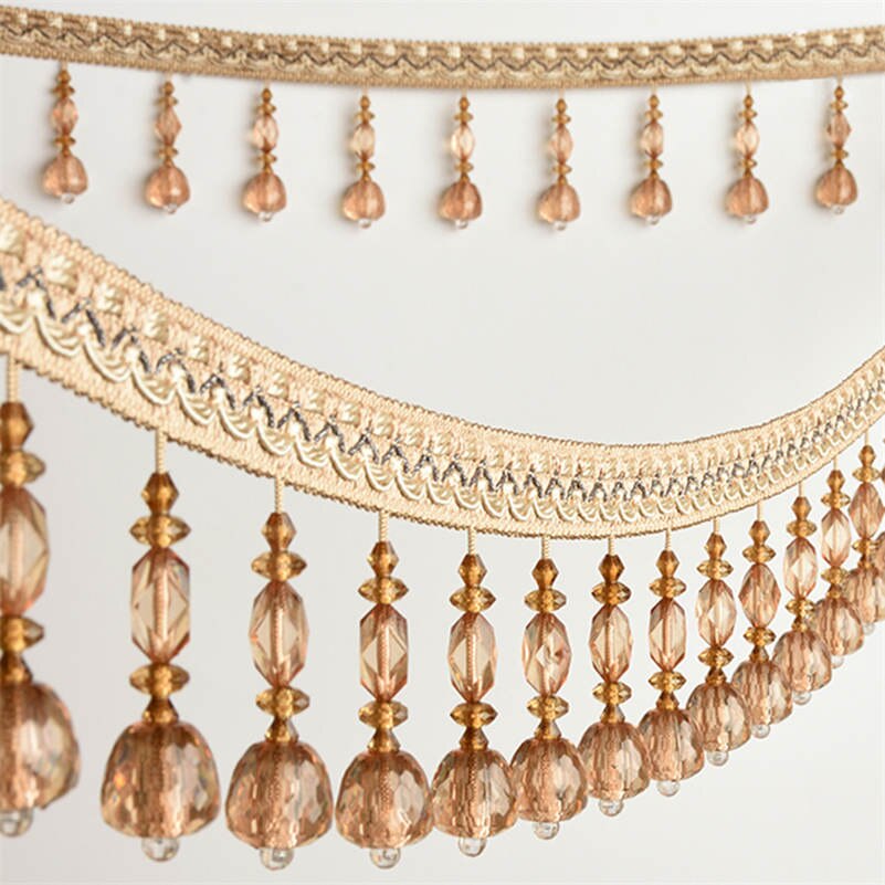 1M Kristal Kralen Gordijn Fringe Kant Kwastje Trim Wide Lint Naaien Ambachtelijke Elegante: 6