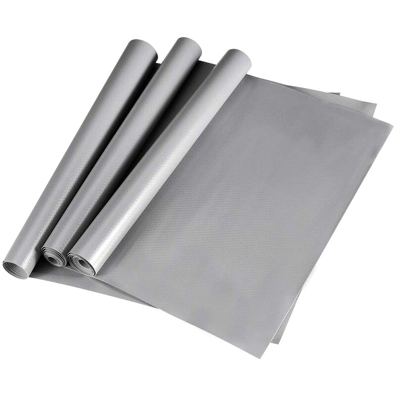 -3 Rolls 45 x 150cm Fridge Mats, Non-Slip Waterproof Shelf Liner, DIY EVA Cupboard Cabinet Shelf Refrigerator Pad