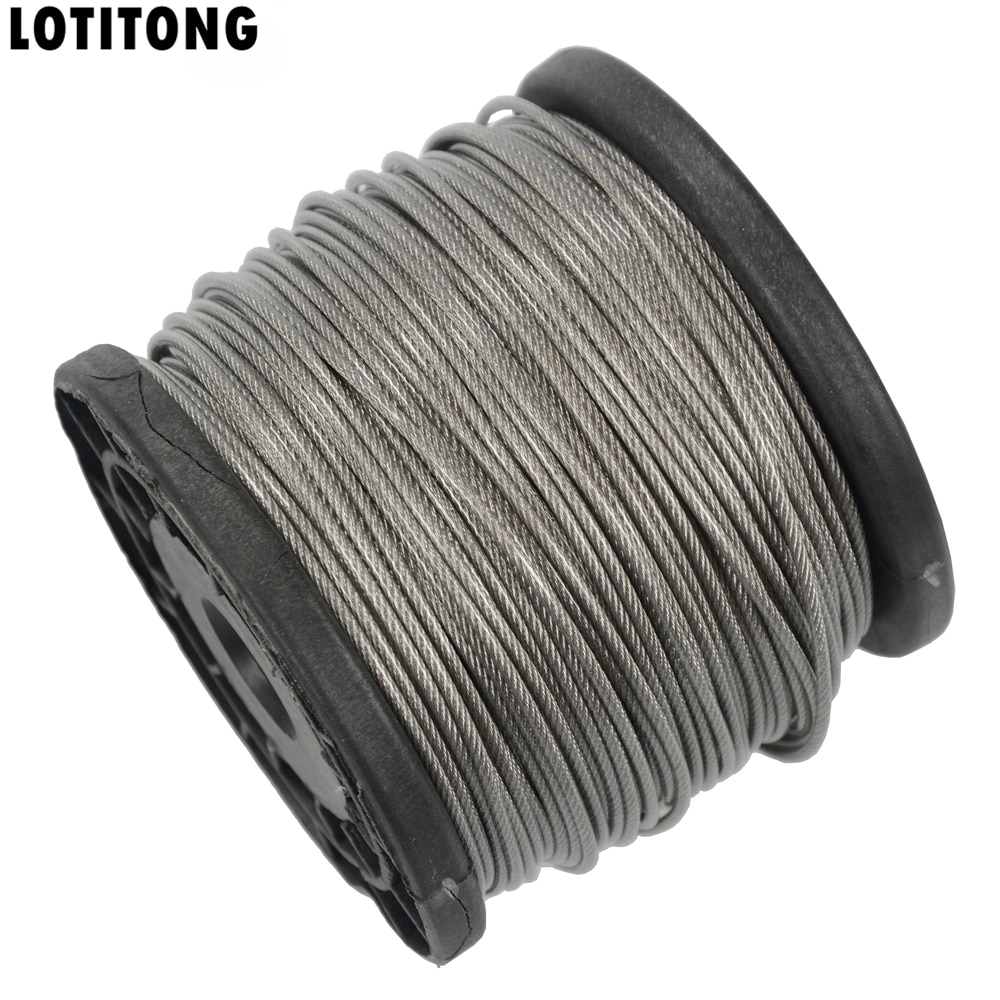 10M 70LB-368LB fishing steel wire line 7x7 strands Trace Coating Wire Leader Coating Jigging Wire Lead Fish Jigging Line 0.8-2mm
