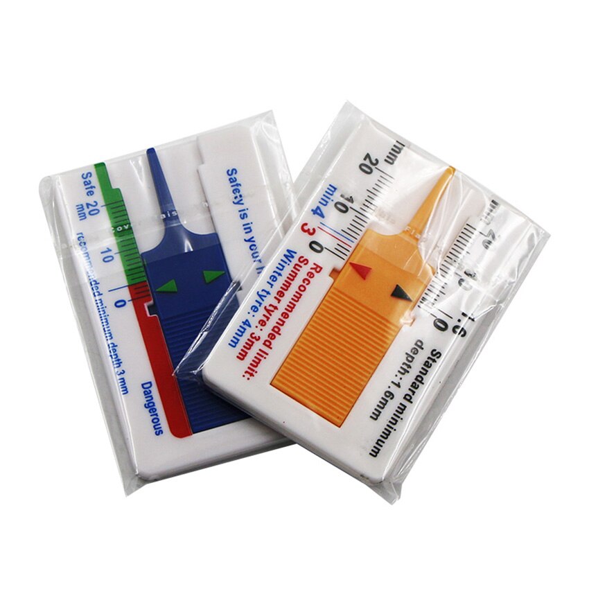 Plastic Tire Tread Depth Gauge Meter Tire Tread Checker Measuring Tool for Cars Trucks, 0-20mm Portable Tire Depth Gauge Caliper