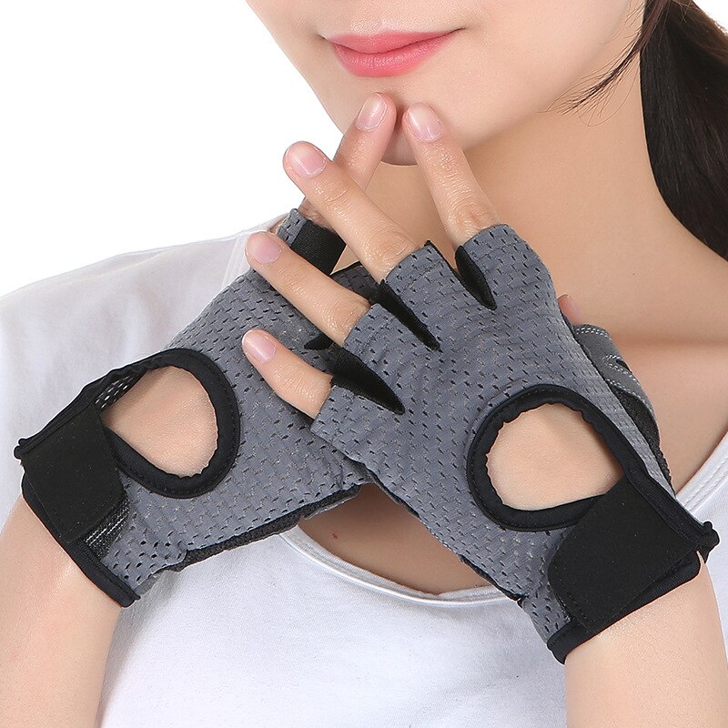 Palestra sport guanti fitness donna antiscivolo traspirante sottile sollevamento pesi yoga barra orizzontale esercizio guanti attrezzatura allenamento: Grigio scuro / S