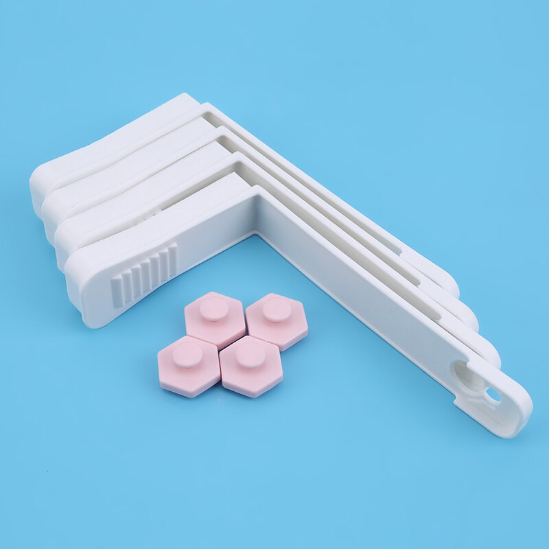 4 stuks/set thuis hotel bed pinnen quilt fixator deken pinnen vaste knoop dekbed clips beddengoed sluitingen losmaken: Roze