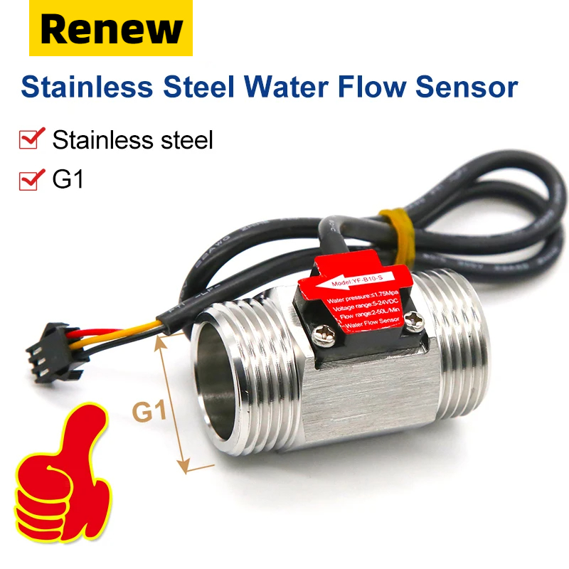 304 Stainless Steel Water Flow Sensor Dn40 Dn50 Water Flow Detection 1.5 Inch G2 Inch Hall Turbine Flowmeter: pink