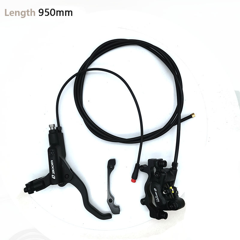 4-Pistons E-Bike Electric Scooter MTB MOTO Hydraulic oil Disc Brake 950mm 1300mm 2300mm Power off cut-off brake caliper: Blue
