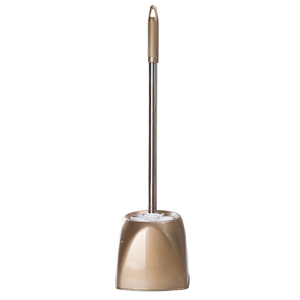 En Acier inoxydable à Long Manche Brosse de Toilette Ensemble Feuille Brosse Wc Set De Support Pour Toilettes Outils Propres Salle De Bain # p30: D