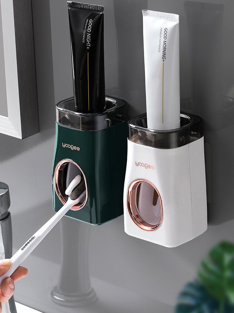 Automatic Tube Toothpaste Squeezer Wall-Mounted Punch-Free Press Toothpaste Dispenser No Waste Banheiro Bathroom Accessories 50