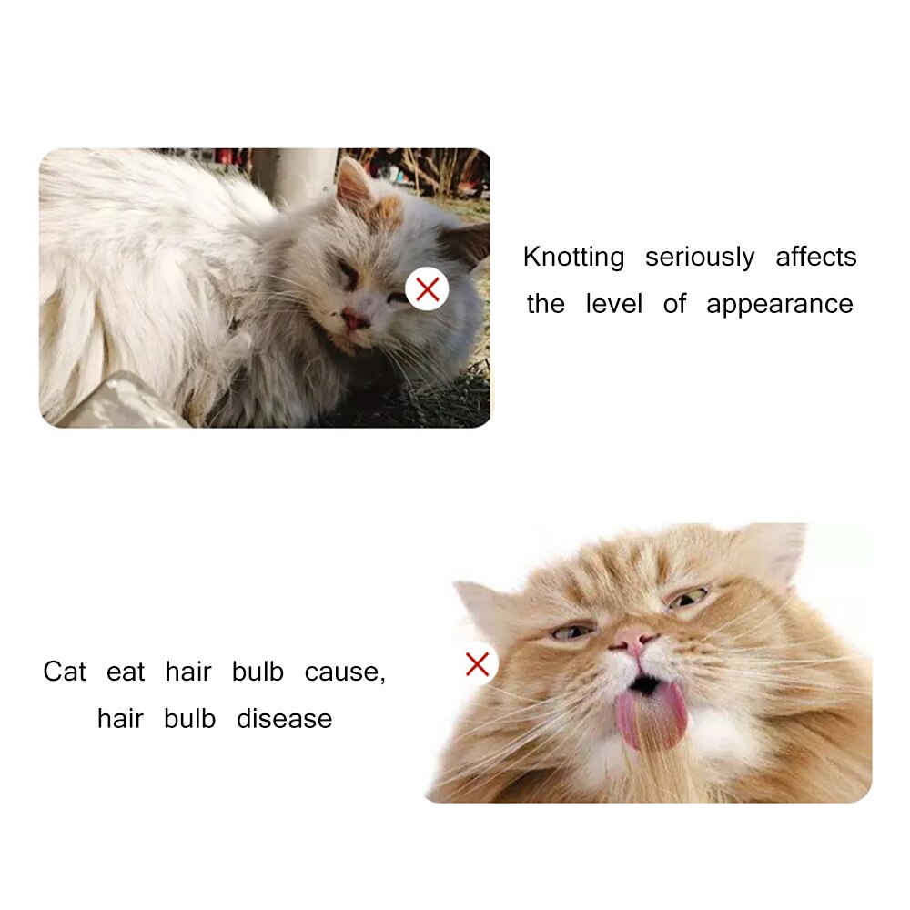 Huisdiervacht knooptang, hondentrimmer, verharingsgereedschap, huisdierkat, ontharingskam, borstel, dubbelzijdige huisdierproducten