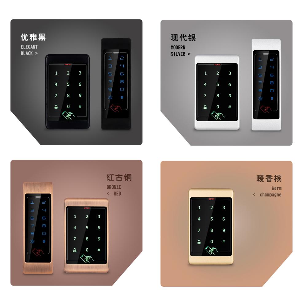 Metal Touch Access Control System RFID Keypad Electric Door Lock Magnetic Controller ID 125khz IC 13.56mhz