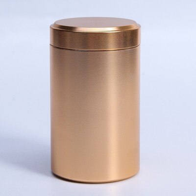 Mini latas de té portátiles de acero inoxidable, contenedor de almacenamiento de Metal de titanio, sellos, tanque de viaje, 5,2x9cm: Naranja