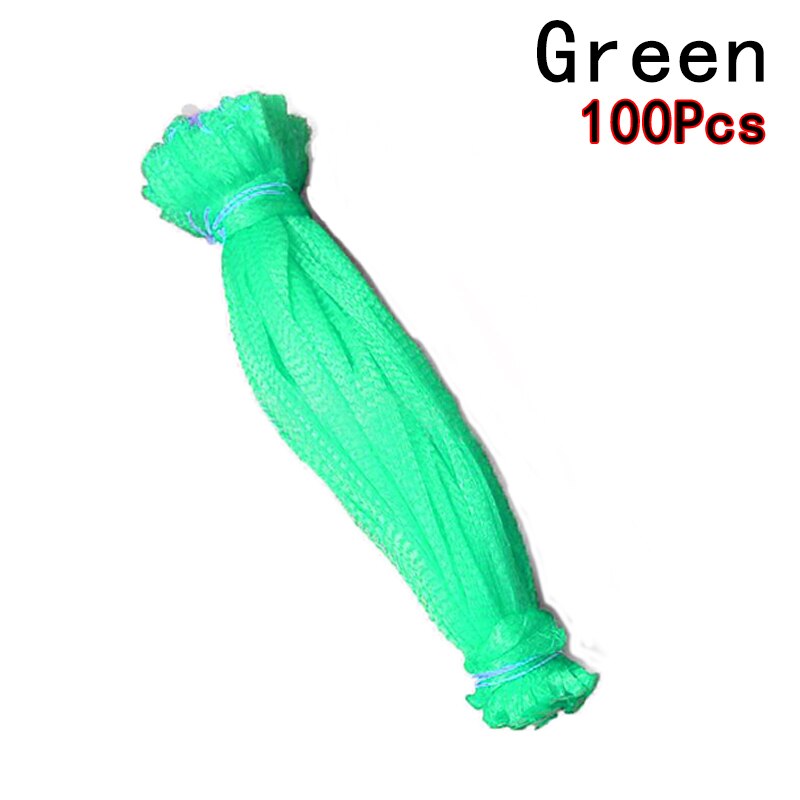 100 stk holdbart vandmelon mesh net tote håndtaske købmand løg kartoffel arrangør container hånd kasser hjem diverse arrangør: Grøn / M