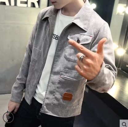 Jassen Mannen Turn-down Kraag Single Breasted Leisure Effen Eenvoudige All-Match Koreaanse Stijl Daily Soft Jacket Mens Denim jassen: 1006gray / L