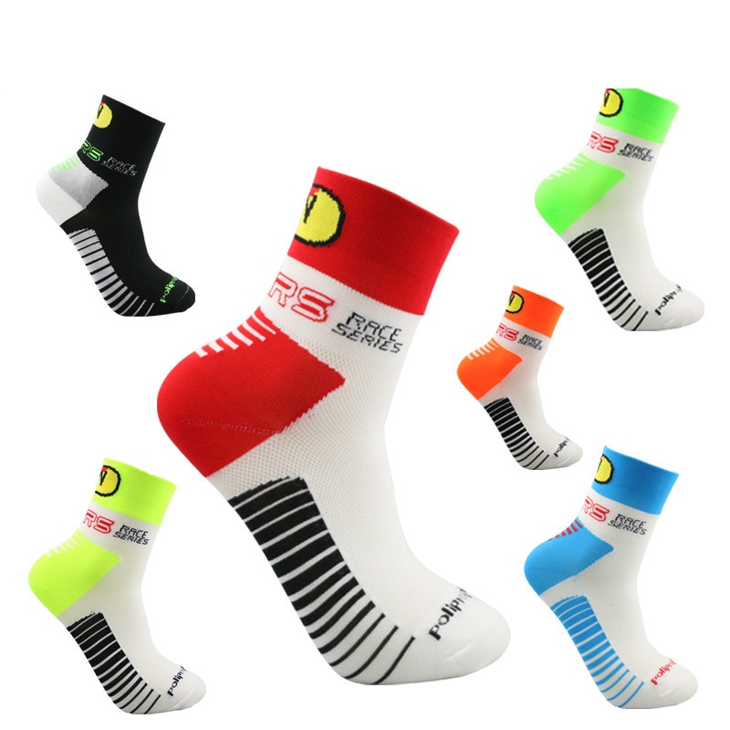 Summer Men Cycling Running Socks High Elasticity Socks Breathable Quick Dry Socks fit 40-45