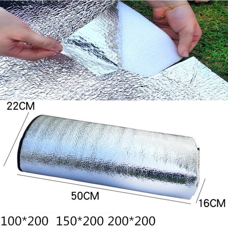 Waterproof Aluminum Foil EVA Camping Mat Foldable Sleeping Picnic Beach Mattress Outdoor Mat Pad 3 Size 100~200X300CM