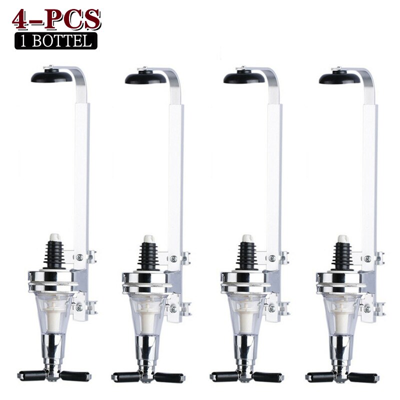 1-8Pcs 1/2/3/4 Bottle Bar Beverage Liquor Dispenser Holder Alcohol Drink Shot Wall Mounted 1-4 Station Beer Wine Pourers Divider: 1 Bottle  4Pcs