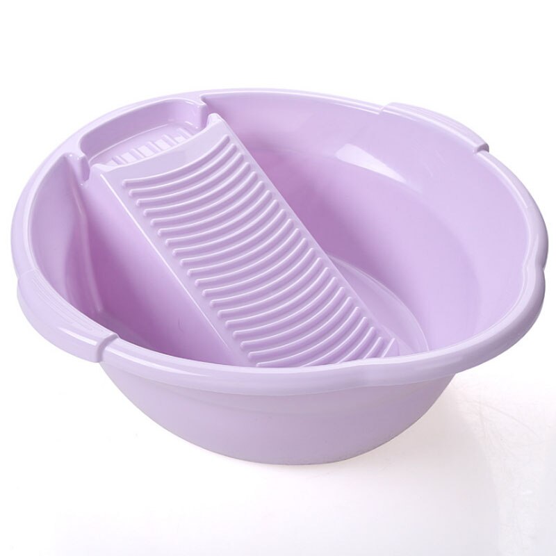 Large plastic wash basin with foam broom practical thickening baby underwear laundry tub convenient home supplies