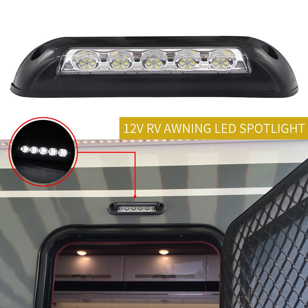For Motorhome RV Van Camper SUV 12V RV 5Pcs LED Awning Porch Light Waterproof Interior Wall Lamps Light Bar Energy Saving D4238B: Default Title