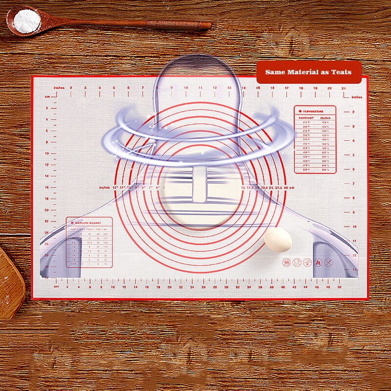 60*60cm Grote Maat Siliconen Bakken Mat 30cm Kneden Deeg Mat met Schaal Non Stick Rollende Gebak mat voor Bakken Keuken Tool