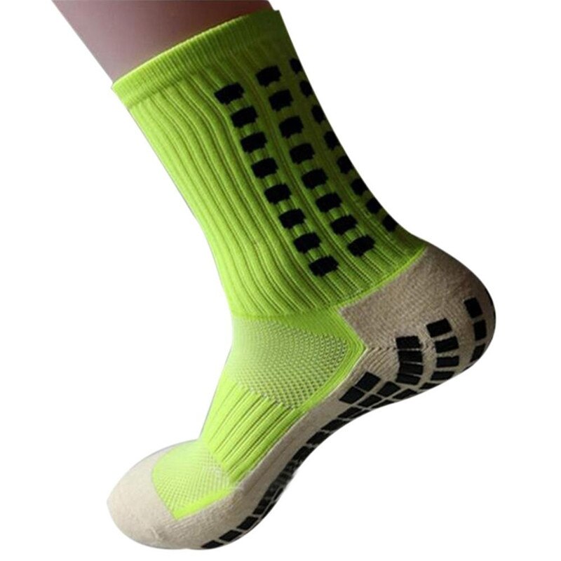 Calcetines antideslizantes de fútbol para hombre, medias de algodón para deportes nuevos, del mismo tipo que el Trusox: green