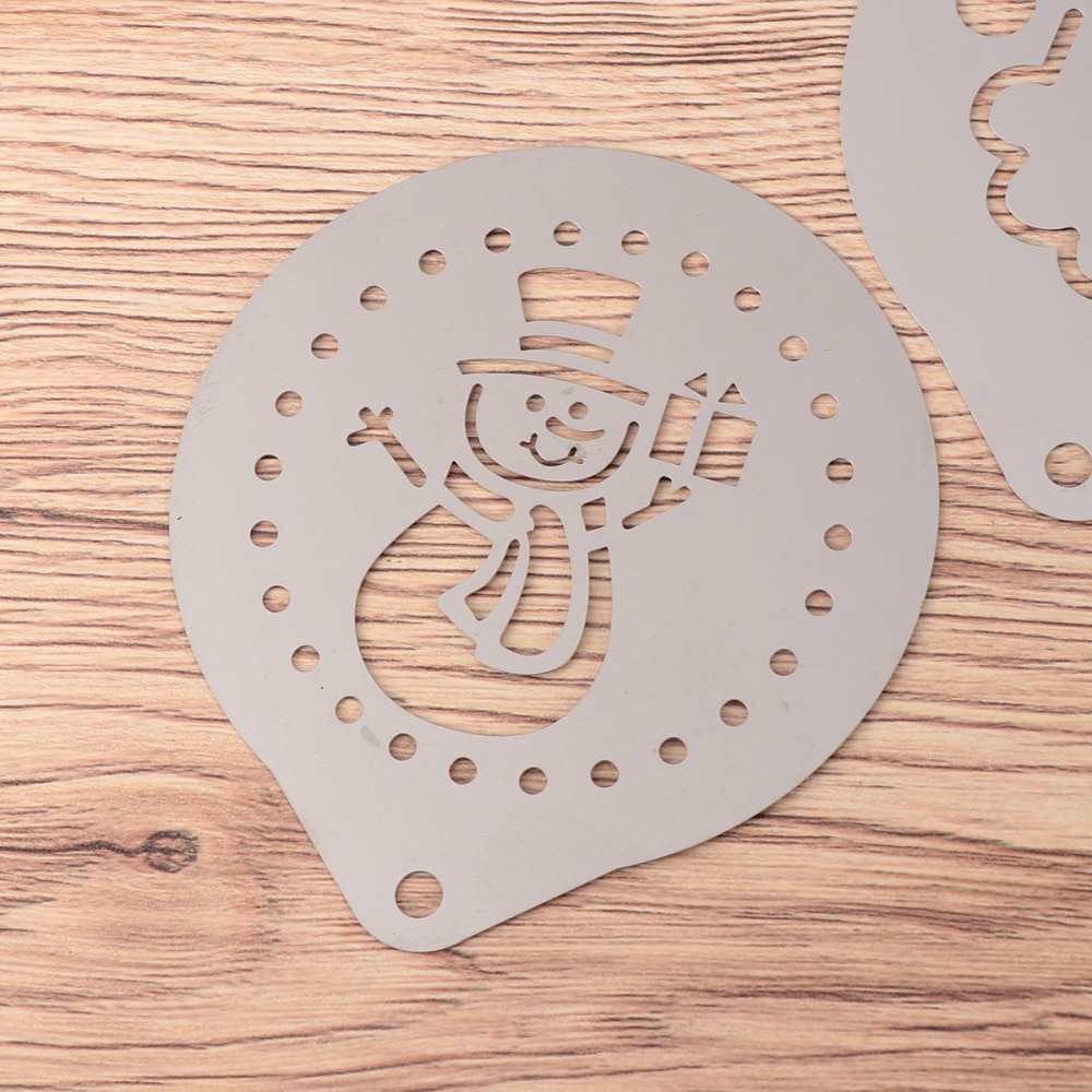 1 Set of 6pcs Coffee Stencils Stainless Steel DIY Cappuccino Latte Milk Foam Art Template Printing Model (Assorted Style 1)