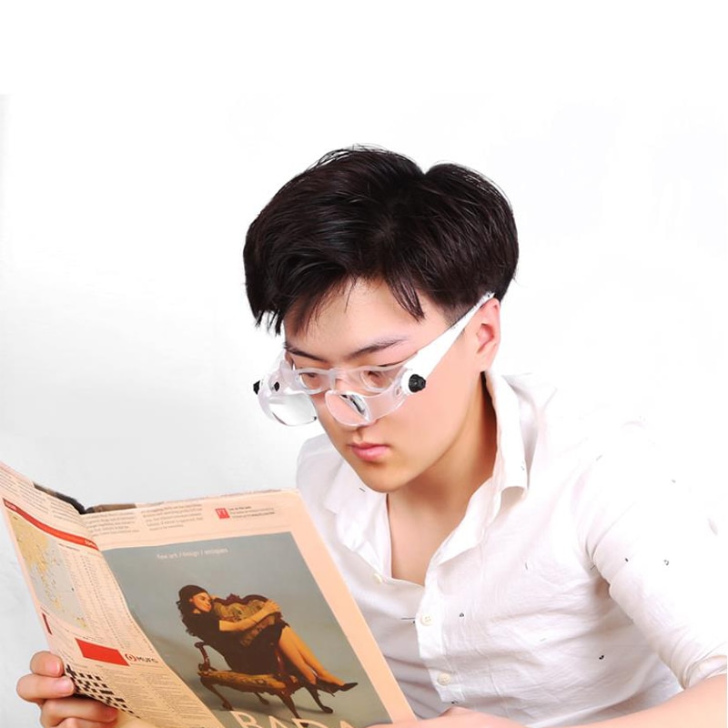 Adjustable lens Reading Glasses Magnifier Diopter -3.00 To + 3.00 Optical Portable Magnifying Can Be Worn On Head Lazy Eyewear