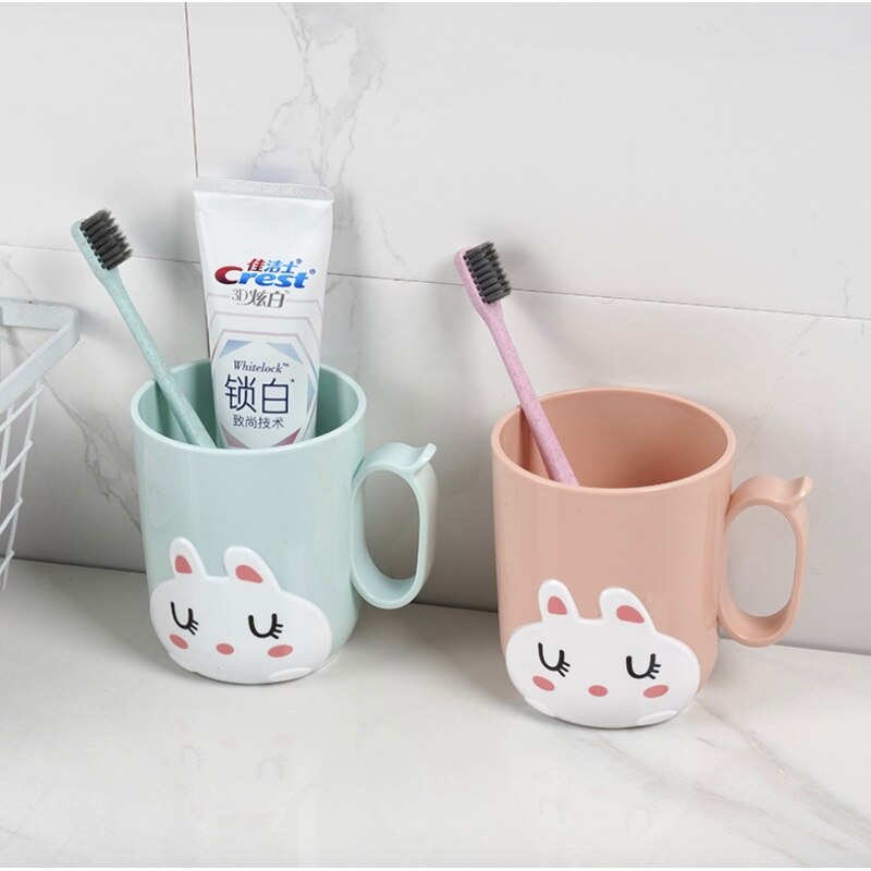 Kid tegneserie dyr tandbørste cup badeværelse tumbler mundskyl rejse tandbørsteholder hjem børnebadeværelse