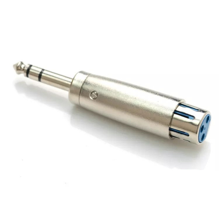 Audio Jack 3 Pin XLR Adapter Connector to 3.5 mm Male Female 6.35 mm To XLR Plug Audio Converter Microphone Adaptors: WHITE