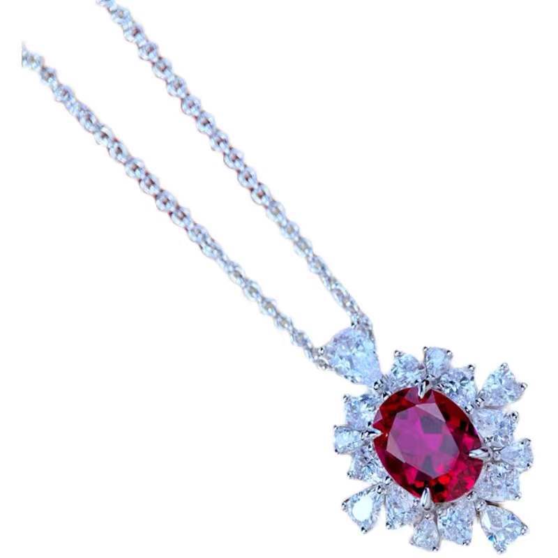 Wertvolle choker-halskette mit zirkonia-anhänger aus weißgold, vergoldet, verlobungs- und hochzeitsschmuck für damen, brautschmuck