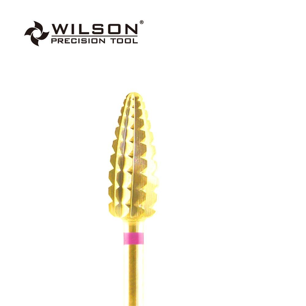 Mèche Typhoon (acrylique et Gels à suppression la plus rapide) [or/argent]-une directionnelle (pour usage à droite seulement)-mèche à ongles en carbure WILSON: 1PC 3XCoarse-Gold