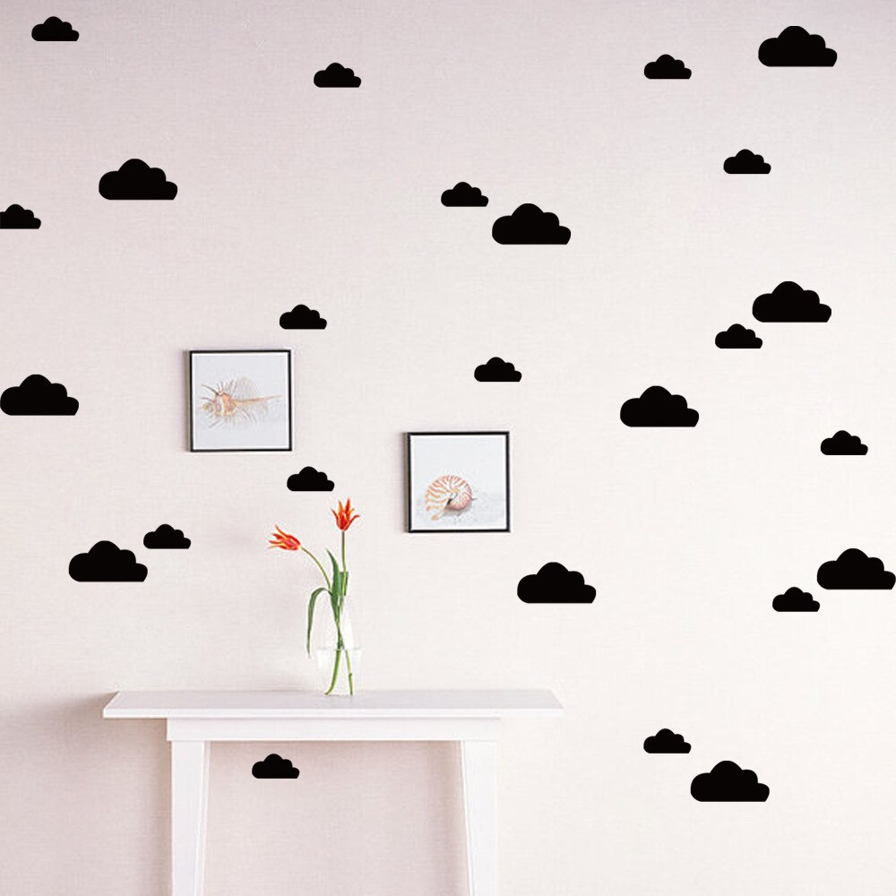 56Pcs White Clouds Wall Stickers Home Decor For Kids Room Decorative Baby Bedroom Nursery Cartoon Cute Sticker