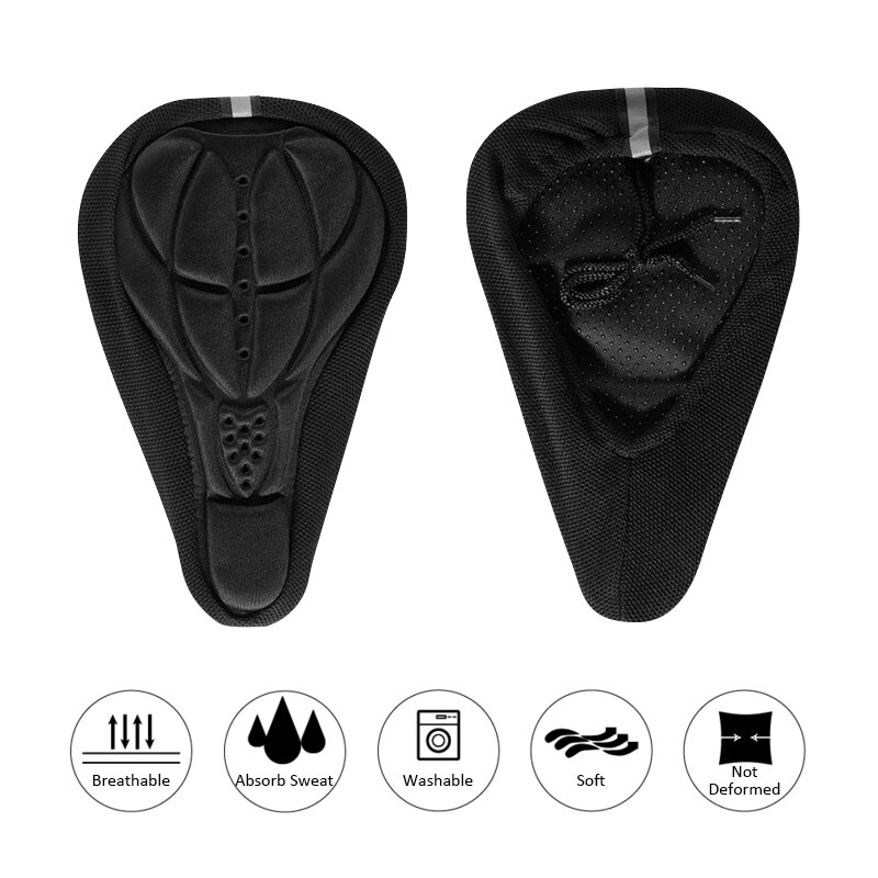Cykelkudde män kvinnor tjock cykel cykel svampdyna säte sadelskydd utomhus cykel sport pad 3 färger
