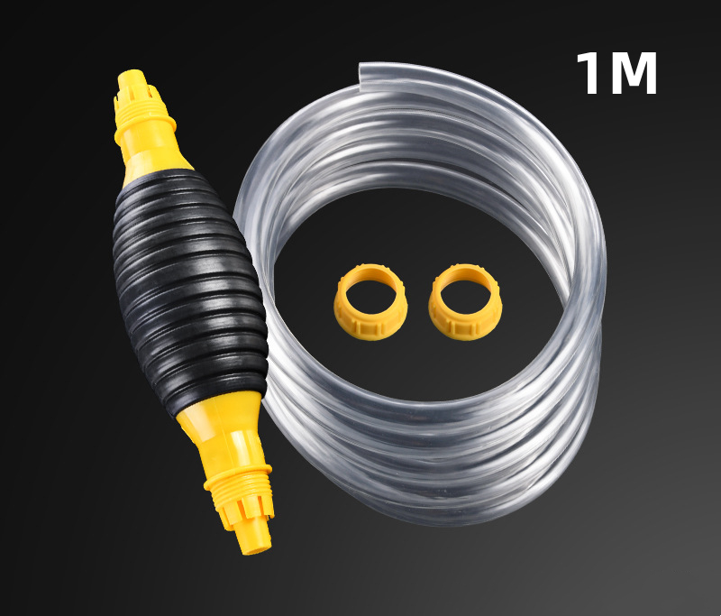 Oppdater universell bil bærbar manuell drivstoffpumpe overføringe håndprimer til bensin bensin manuell oljepumpe selvsugende stor strømning: Svart