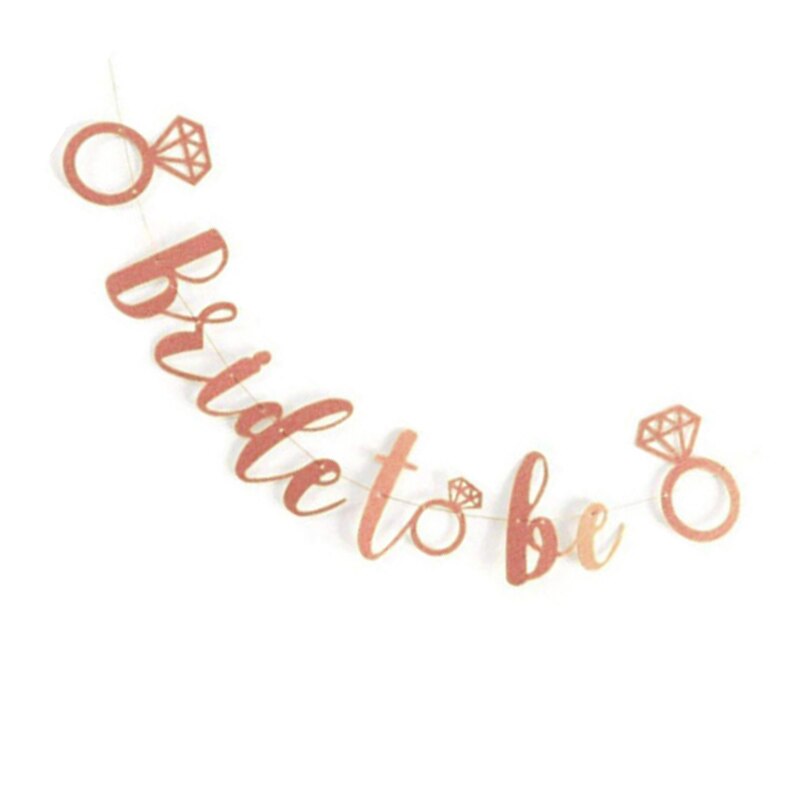 Glitter Paper Letters Banners Hanging Streamers Miss to Mrs DIY Garland Banner for Wedding Bridal Party Decoration: Option 1