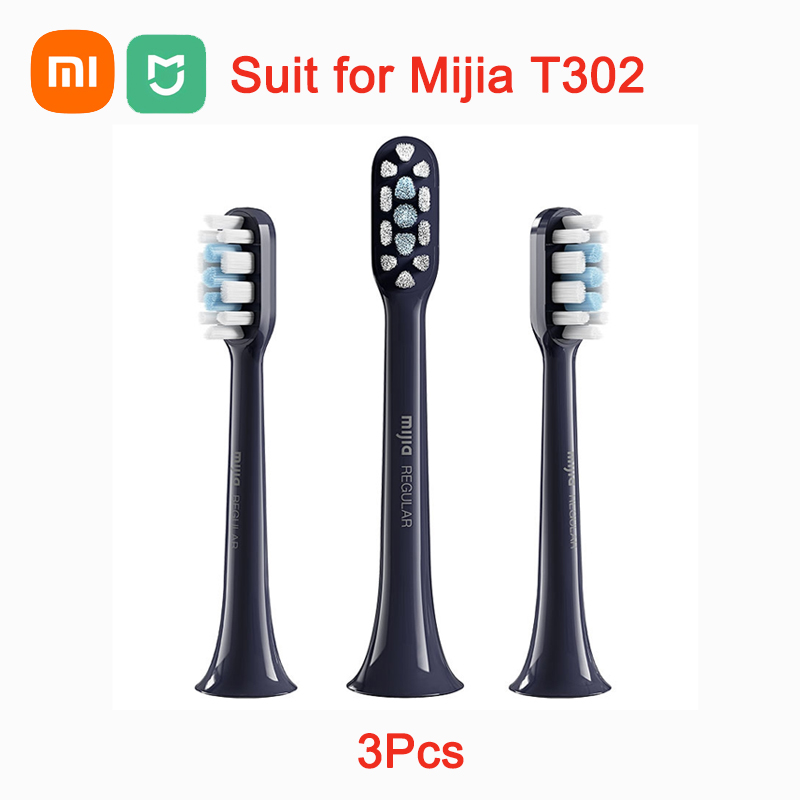 Xiaomi Mijia cabezal de cepillo de dientes eléctrico sónico T100 T200 T300 T301 T302 T700 cabezales de cepillo de dientes de repuesto cepillo de cerdas suaves DuPont: Multicolor