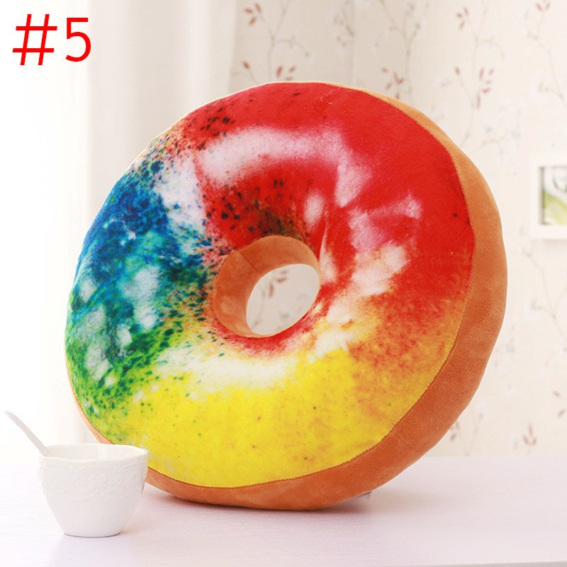 Søte donuts pute sjokolade donuts plysj macaron matpute fin bunnpute lur pute donut coussin  fp8: Lysegrønn