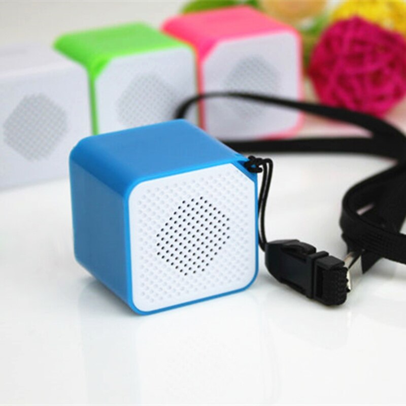Mini Size Portable Anti-electromagnetic Interference Music Player MP3 Cube Shape Audio Player Support TF Card Speaker