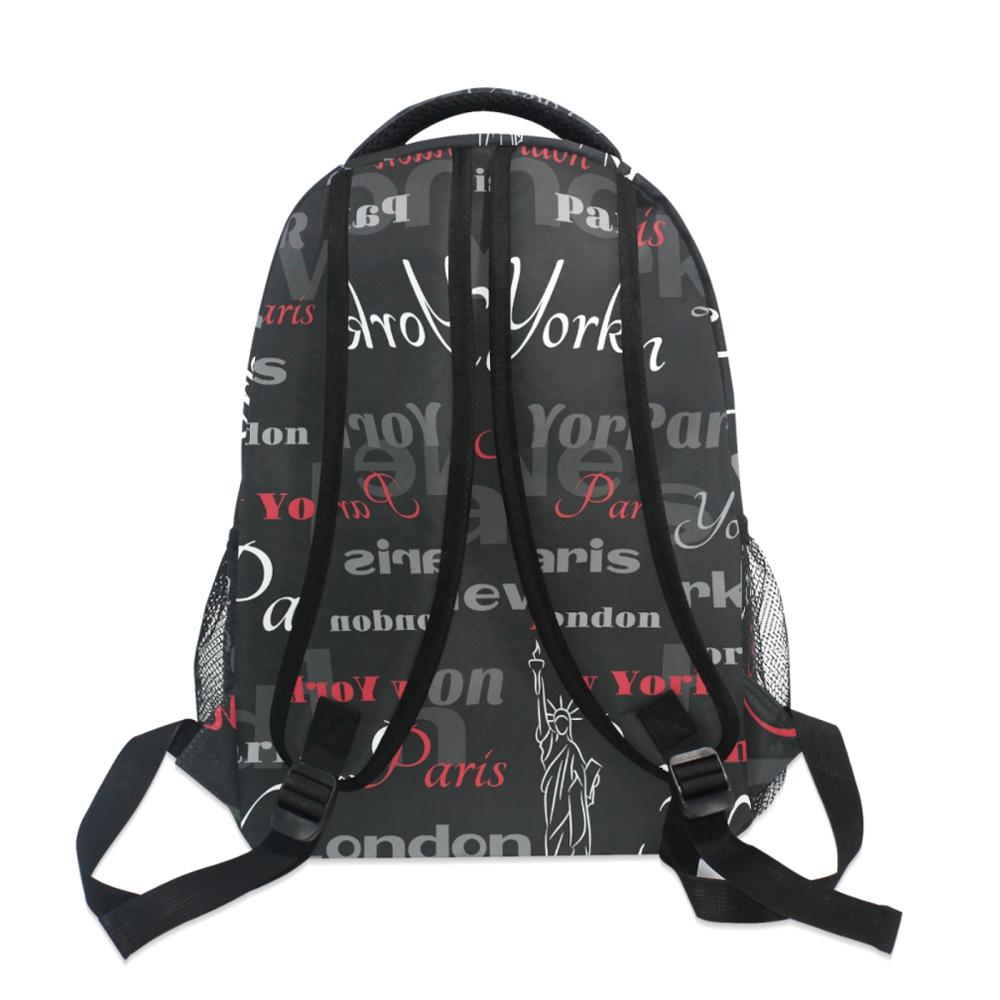 Trend Female Backpack Casual Women Backpack Black Woman 14 Inch Laptop Bag Letter Printing School Bag for Teenage Girl